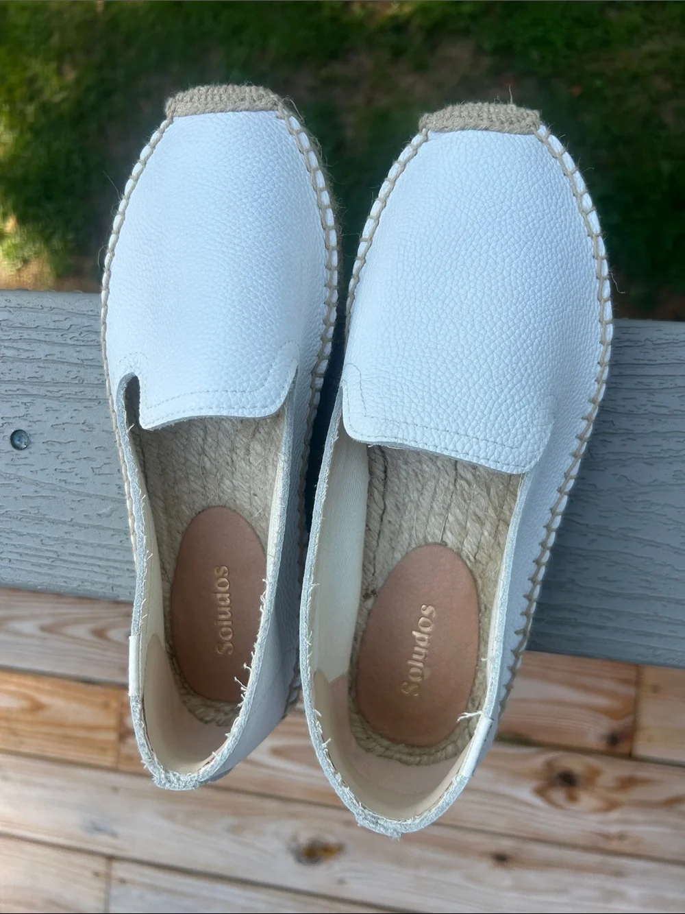 Soludos Snake-Embossed Leather Espadrilles size 7